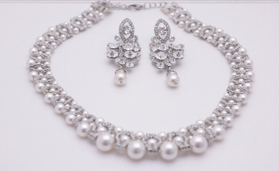 Swarovski pearl set discount