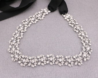 Silver Wedding dress jewelry belts Rhinestone Sashes Crystal belts Bridal dress sashes Bridal dress belts sashes Prom dress belts Wedding