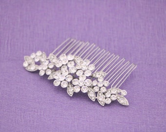 Side comb Crystal Bridal Hair Comb Floral Rhinestone Wedding Hair Comb Floral Bridal Comb Small Wedding Hair Comb Bridal Hair Accessories