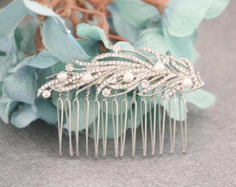 Silber Hochzeit Haarspange Perle Kopfschmuck Seitlicher Braut Haarkamm Hochzeit Haarschmuck Braut Haarspange Hochzeit Haarschmuck Braut Haarnadel