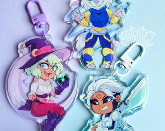 Brawlhalla | Acrylic Keychains | Fait, Asuri, & Val