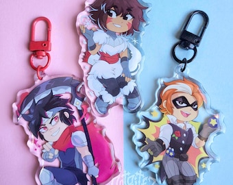 Brawlhalla | Acrylic Keychains | Jiro, Kaya, & Caspian