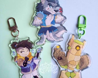Brawlhalla | Acrylic Keychains | Jaeyun, Mordex, & Kor