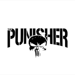 Punisher Skull Vinyl Decal: Bold Logo Sticker
