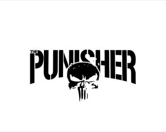 Punisher Skull Vinyl Decal: Bold Logo Sticker