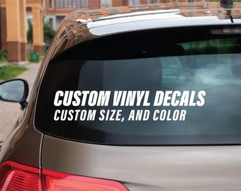 Personalized Vinyl Decal: Custom Name, Logo, Car, Laptop, Wedding Decor