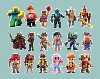 Roblox Stickers Pack: 18 Die-Cut Waterproof Vinyl Decals