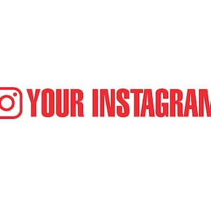 Personalized Instagram Handle Decal – Custom Social Media Vinyl Sticker for Car, Laptop, Window, Business Promotion