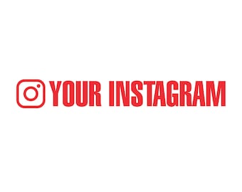 パーソナライズされたInstagramハンドルビニールデカール：カスタムソーシャルメディアステッカー