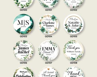 Custom Thank You Stickers: Wedding, Shower, Business Logo