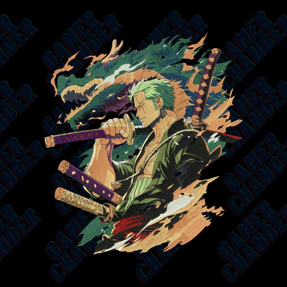 Zoro Logo One Piece Wallpaper Zoro Dragon Anime Embroidery Shirt