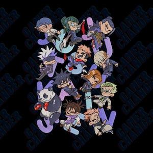 Jujutsu Kaisen Chibbi Anime Embroidery design file