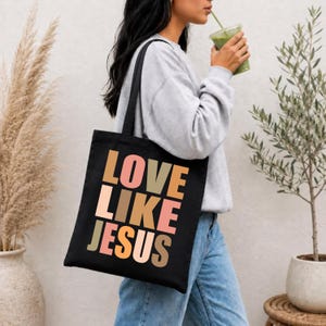 Kirchentasche Schrift Geschenk Christliche Taschentasche Glaube Geschenk für Frauen Bibelstudientasche Christian Mom Geschenk Inspirierende Canvas Tote