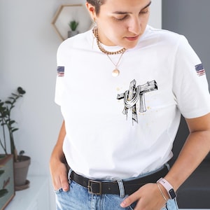 Custom Christian T-Shirt Personalized Unisex Heavy Cotton Tee Faith Graphic Shirt Religious Gift for Him or Her Custom Shirt Baptism gift