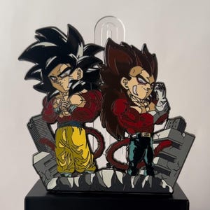 SSJ4 Goku and Vegeta Dokkan Battle Enamel Pins