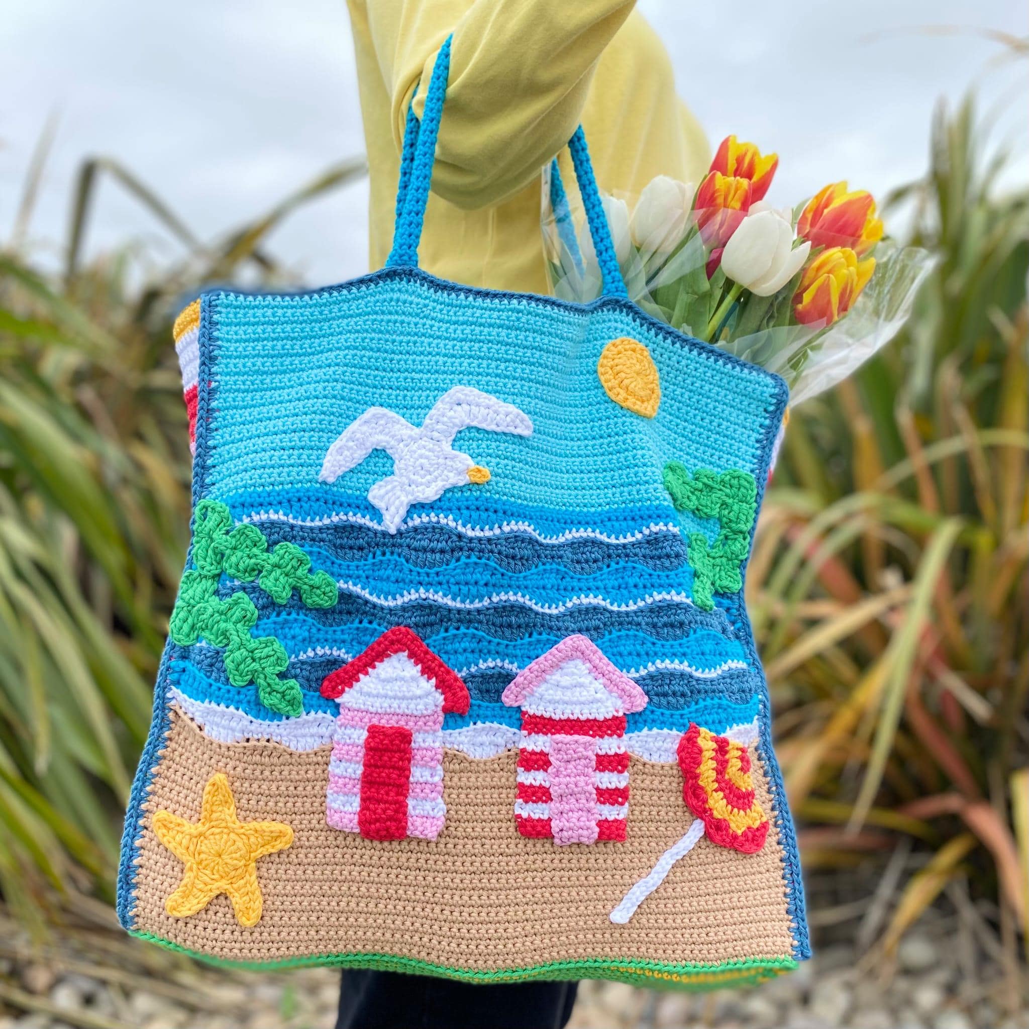 Crochet Beach Bag Pattern - Etsy
