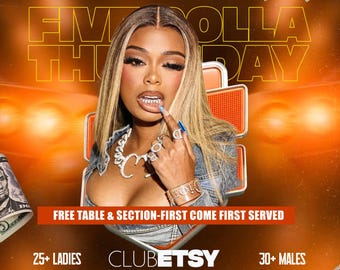 Thursday Flyer Template | Club Party Flyer | Canva  Editable | Ladies Night Design