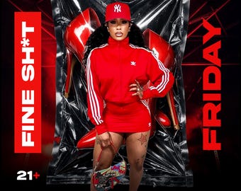 Friday Night Club Flyer | Editable Canva | Digital Download