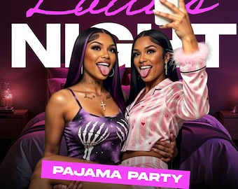 Ladies Night Flyer Template | Editable Canva | Digital Download