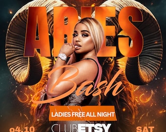 Club Party Party Flyer | Editable Canva | Digital Download