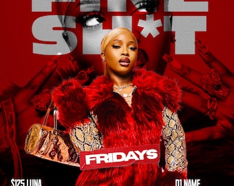 Friday Night Club Flyer | Editable Canva | Digital Download