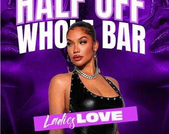 Ladies Night Flyer Template | Editable Canva | Digital Download