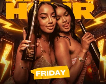 Friday Night Club Flyer | Editable Canva | Digital Download
