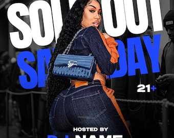 Saturday Night Flyer Template | Editable Canva | Digital Download