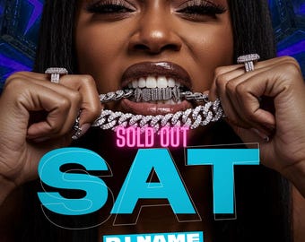 Saturday Night Flyer Template | Editable Canva | Digital Download