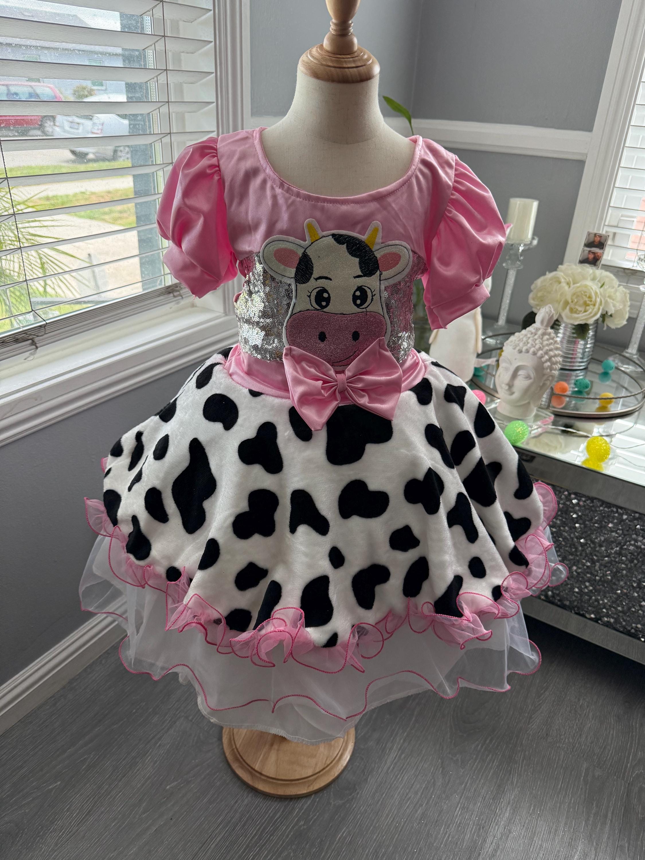 pink cow dresses dress friendly material ensures she stays comfortable whether shes playing Cookies N Cream Costume Set