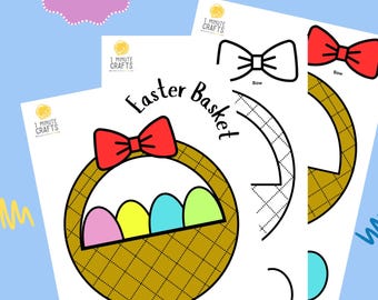 Easter Basket Craft Template: Cut & Paste Activity (Digital Download)