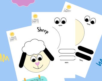 Sheep Craft Template: Cut and Paste Activity (Digital Download)