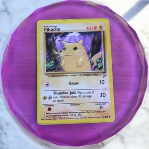 Sottobicchiere Pokémon Pikachu fosforescente - Decorazioni Geek fatte a mano