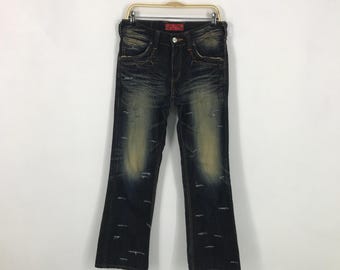 Flare Edwin distressed bootcut jean pants