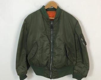Vintage Ma-1 Jacket Flyers Bomber Alpha Industries Jacket - Etsy