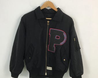 Vintage Pink House Bomber Jacket Vintage Pink House Big Logo