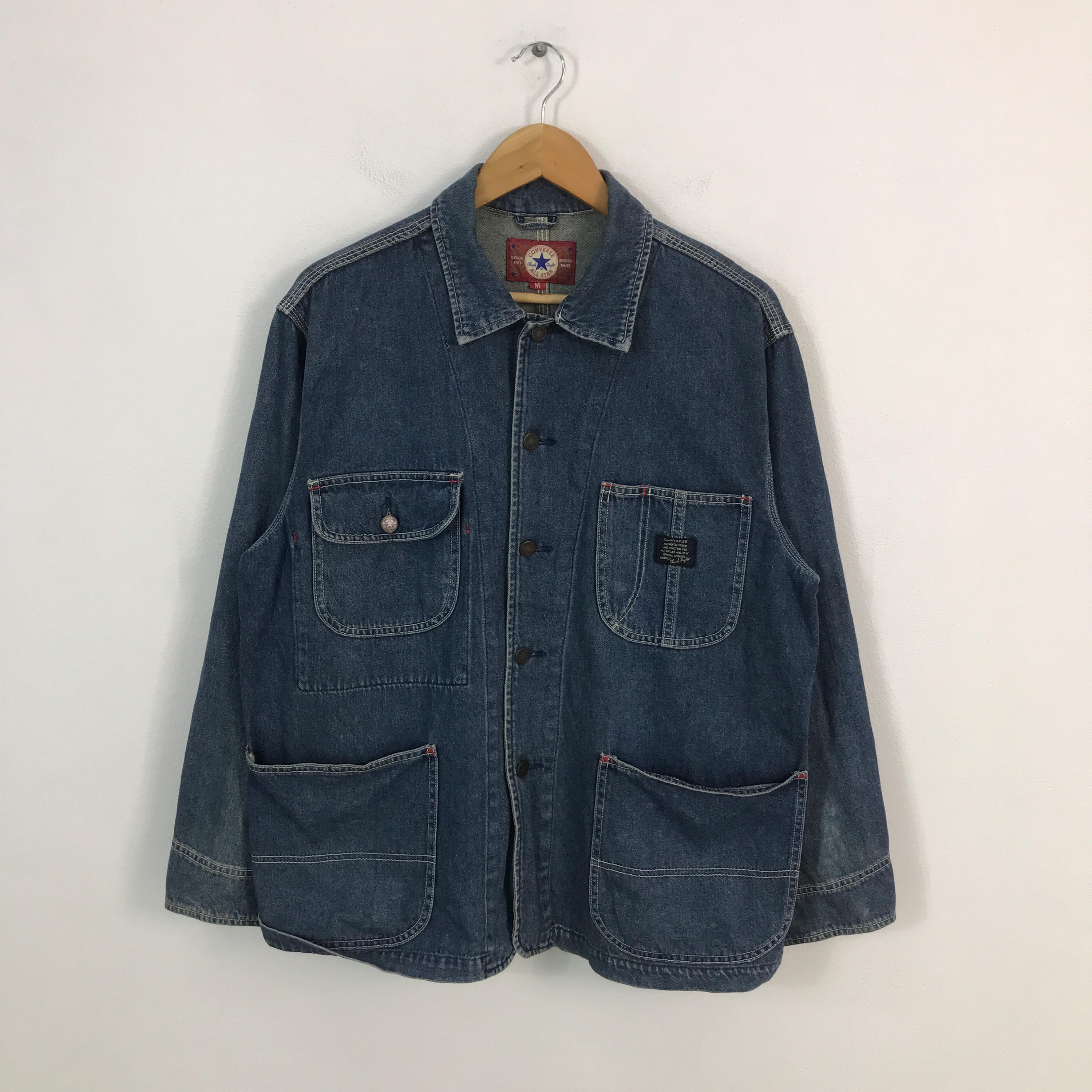 Vtg Converse All Star Denim Button Chore Coat Jacket - Etsy