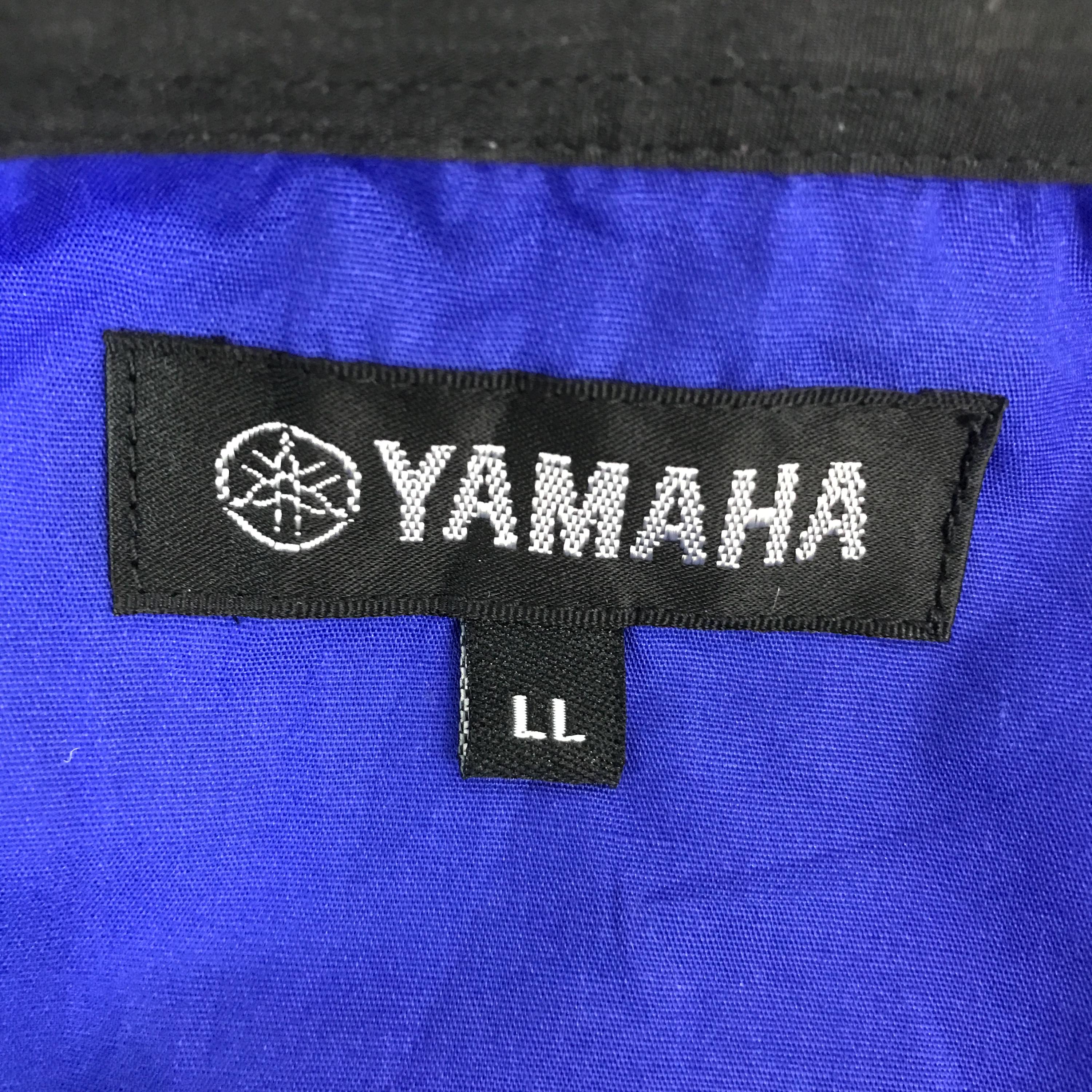 Vintage Yamaha Racing Zipper Button up Shirt Blue Shirt Pullover