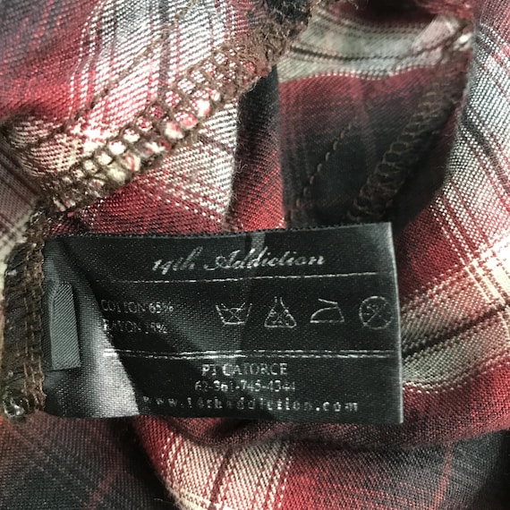 Vtg 14th Addiction Tartan Punk Japan Style Double Zipper Jacket