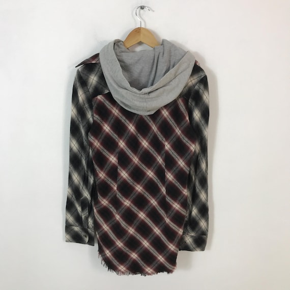 Vtg 14th Addiction Tartan Punk Japan Style Double Zipper Jacket