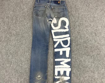 Vtg levi's 501 ripped distressed jean denim