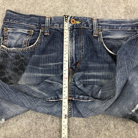 Vtg Edwin distressed patchwork Snake design jean … - image 5