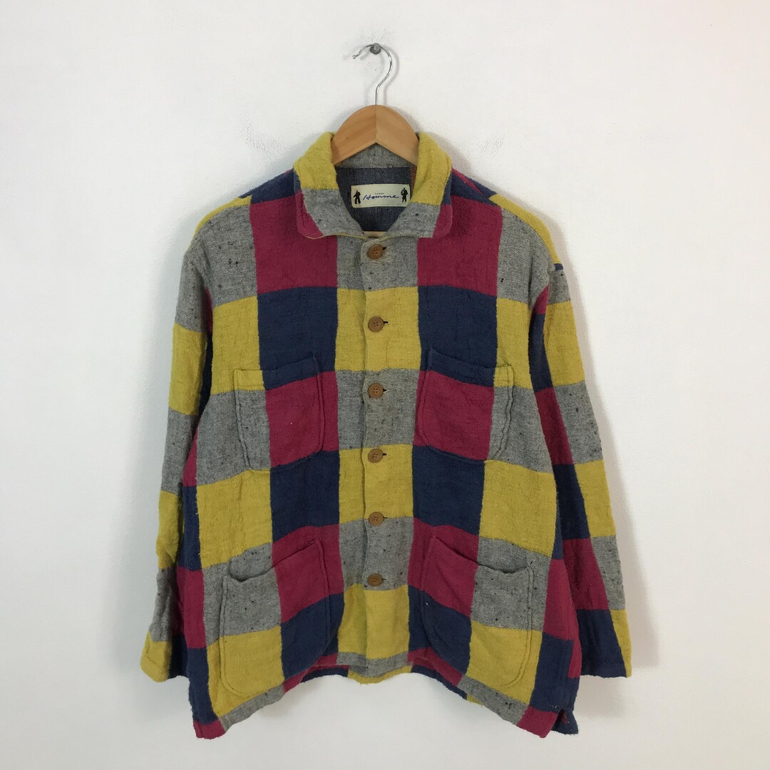 Vintage Hakka Homme Japan Multicolour Blazer Coat Jacket - Etsy Israel