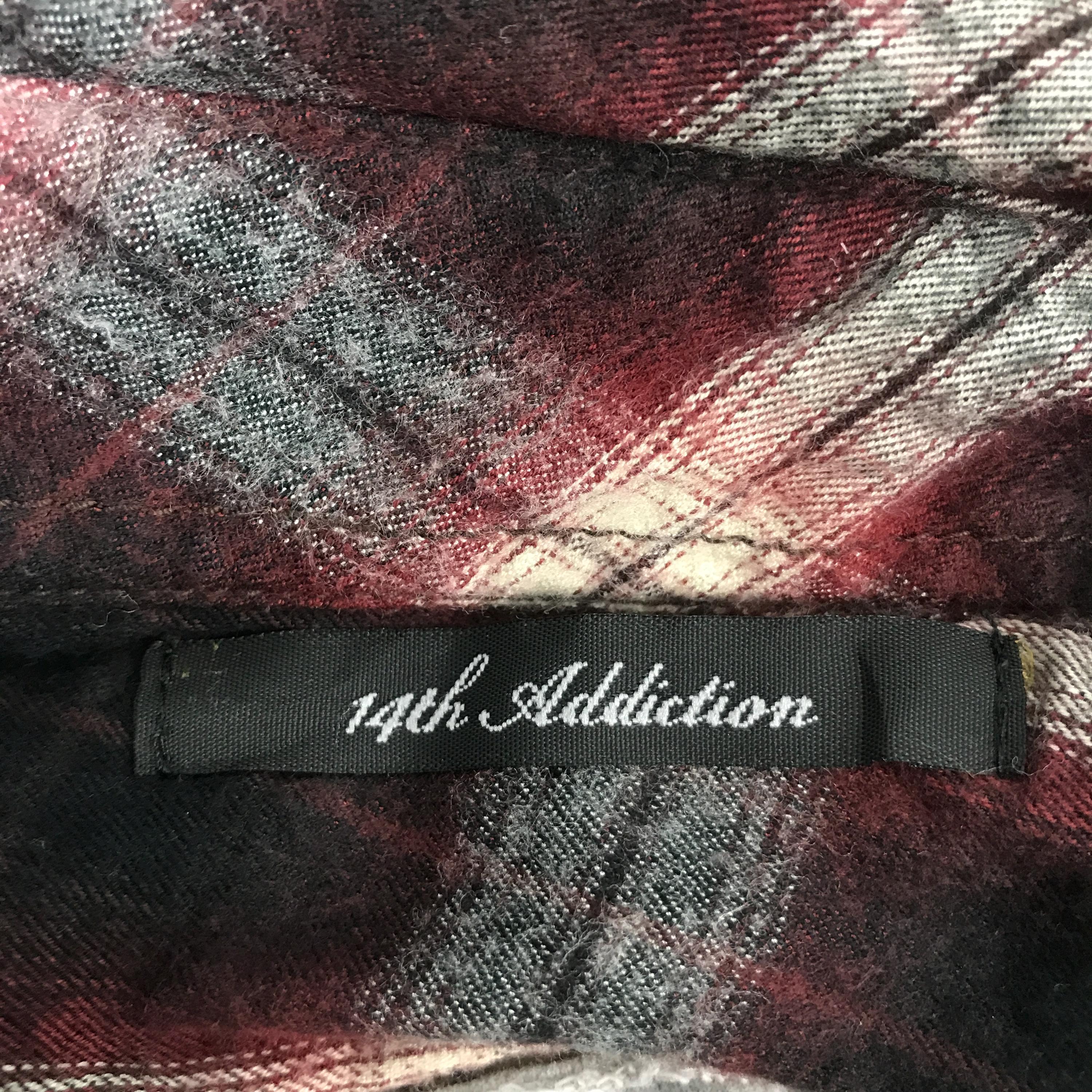 Vtg 14th Addiction Tartan Punk Japan Style Double Zipper Jacket