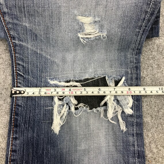 Vtg Edwin distressed patchwork Snake design jean … - image 7