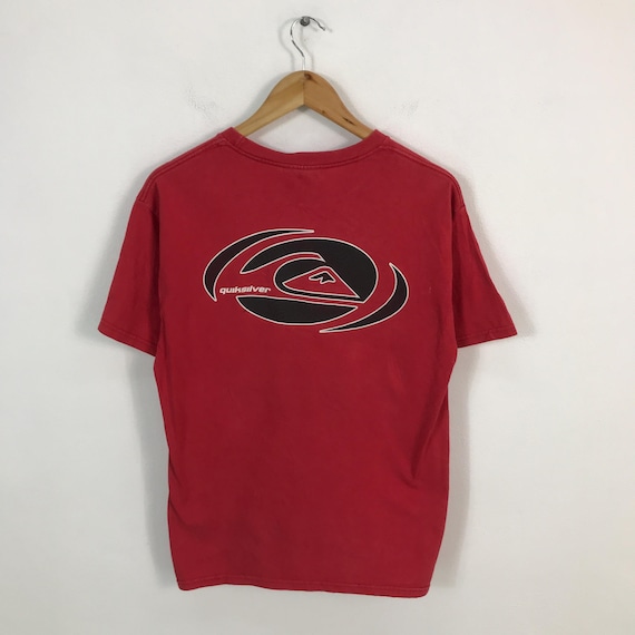 Vtg Quiksilver Big Logo Red Tshirts - Etsy