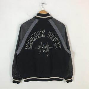 90's NICOLE CLUB souvenir jacket 別珍 Vintage 90s Nicole Club for Men Varsity Jacket L Size Black Colour