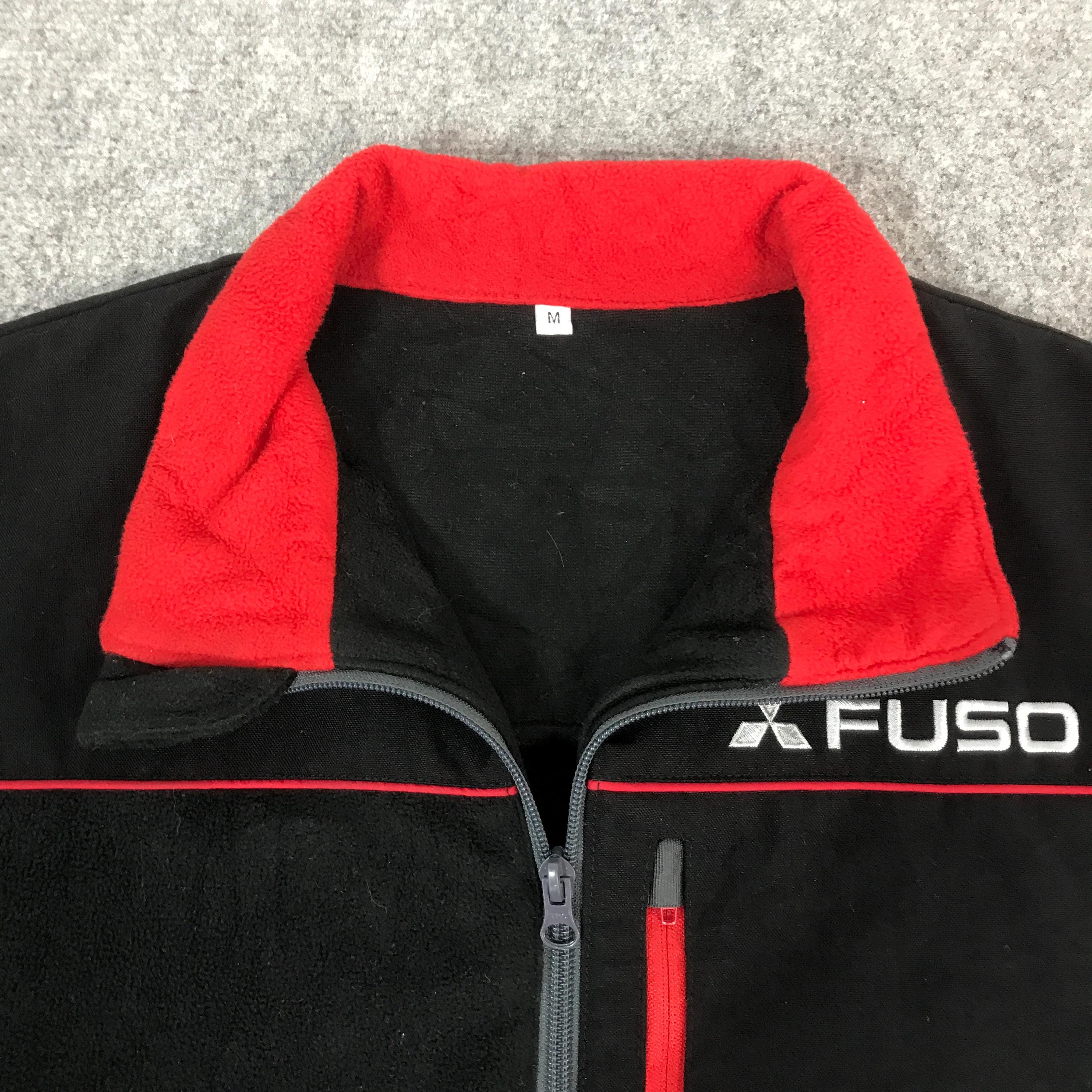 Vintage Fuso Mitsubishi Racing Fleece Zipper Jacket Fuso Track