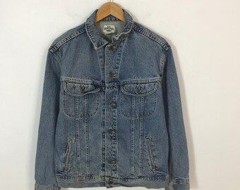 Vintage Lee Dungarees Can't Bust EM Tracker Denim Jacket Made in