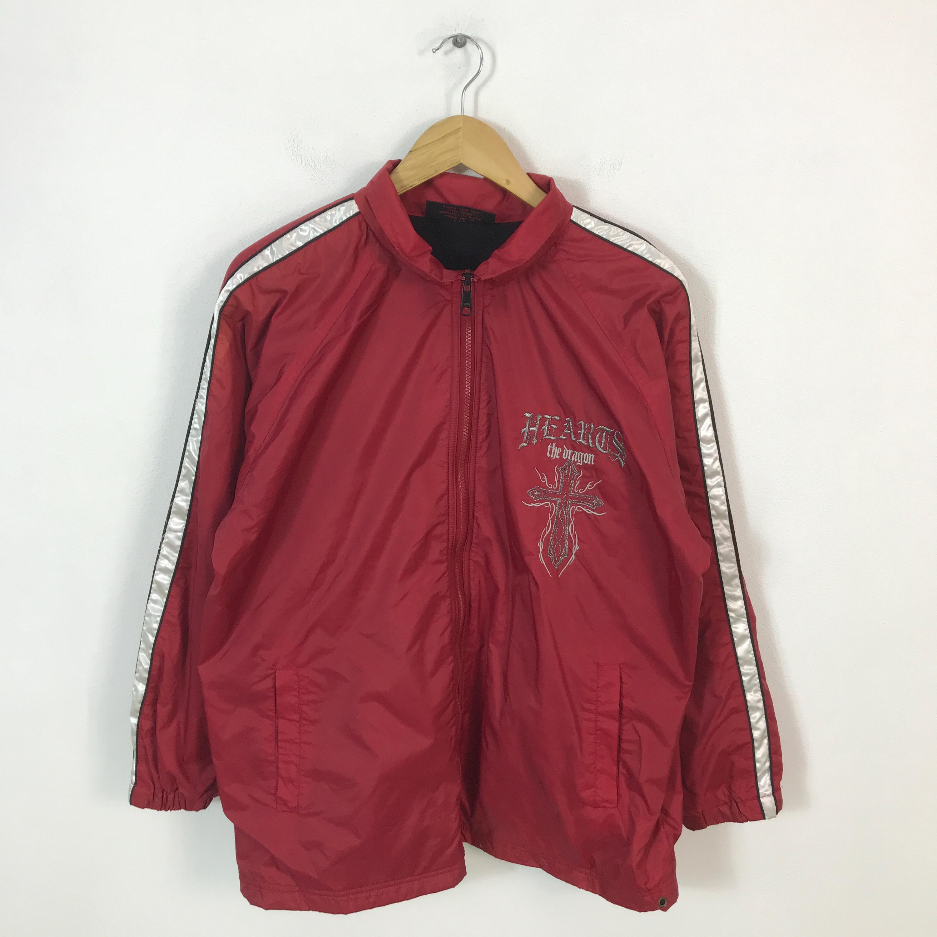 90s UZZI（ウジー）PADI（パディ）コラボ　ヴィンテージ　ジャケット　赤 ヴィンテージドラゴンゴシックスタイルのライトジャケット - Etsy 日本